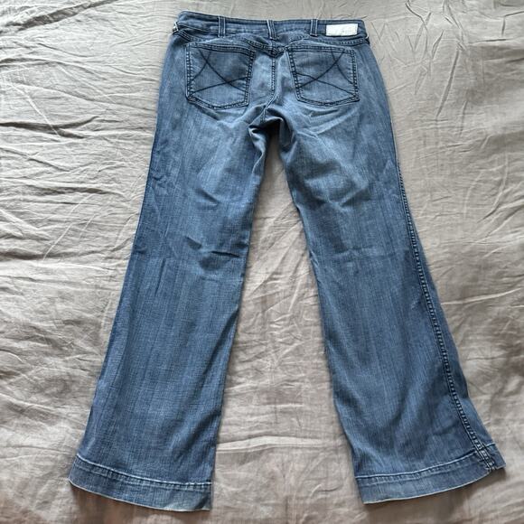 Ariat Women's Jeans 34R Blue Med Rise Bootcut Trousers Western Dark Wash 36x32 - Picture 2 of 11